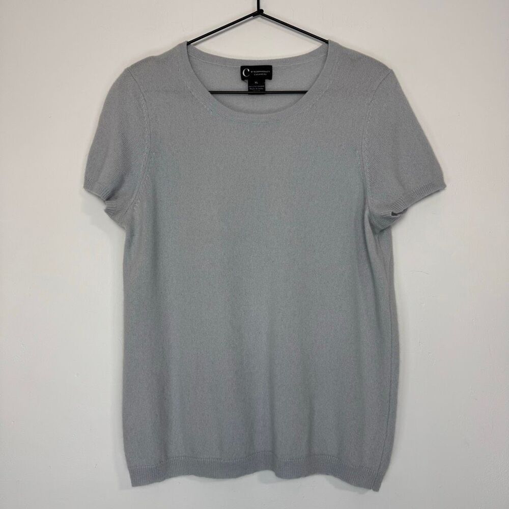 C by Bloomingdales Cashmere Short Sleeve Top XL